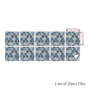 10 PCS Imitation Epoxy Tile Sticker Color Lantern Wall Sticker House Renovation Diy Self-adhesive