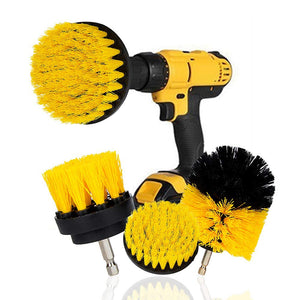 3Pcs/Set Electric Scrubber Brush Drill Brush Kit Plastic Round Cleaning Brush For Carpet Glass Car Tires Nylon Brushes