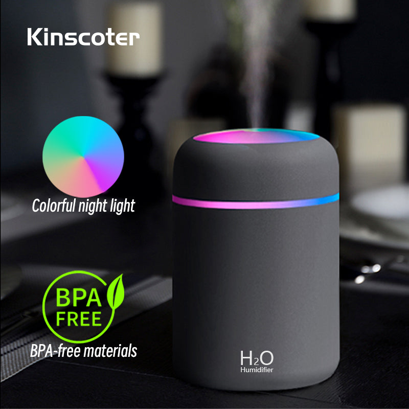 300ml H2O Air Humidifier Portable Mini USB Aroma Diffuser With Cool Mist