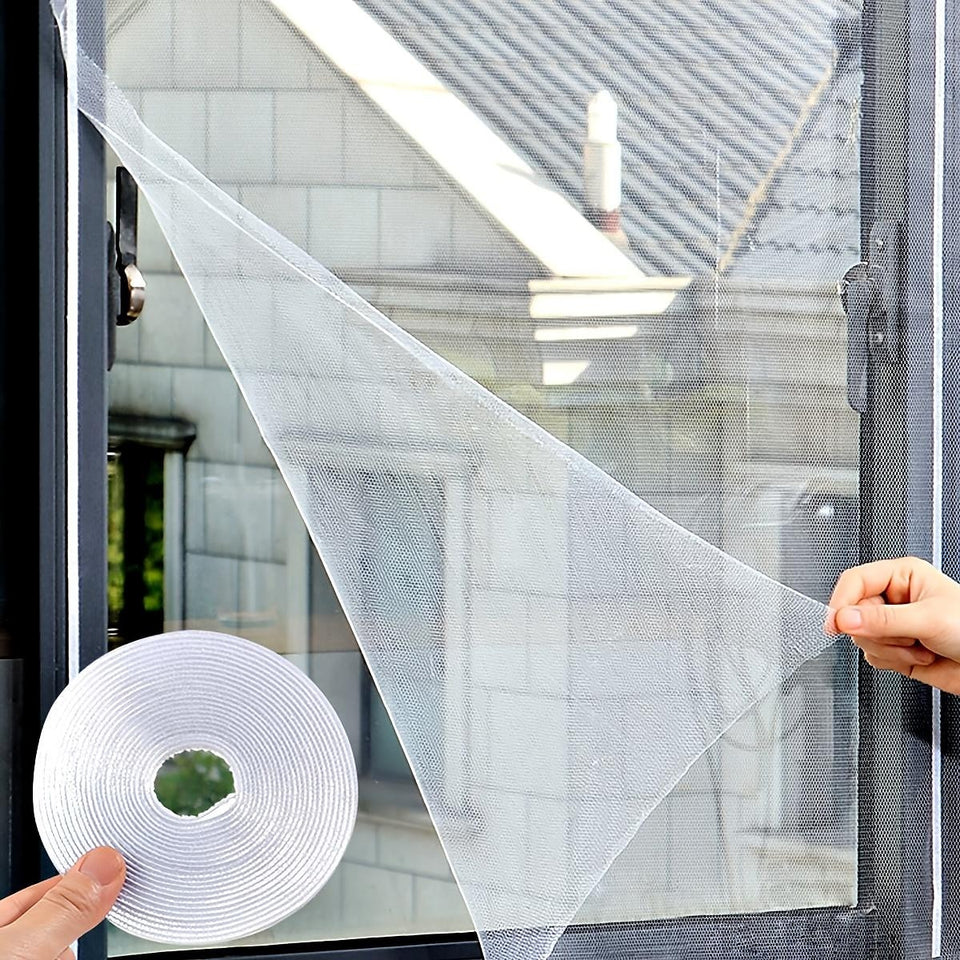 1pc DIY Self-Adhesive Window Screen Netting Mesh Curtain, 59.06in*51.18in