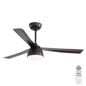 52 Inch Indoor LED Ceiling Fan With 3 Color Dimmable 6 Speed Remote Control 3 Blade For Living Room